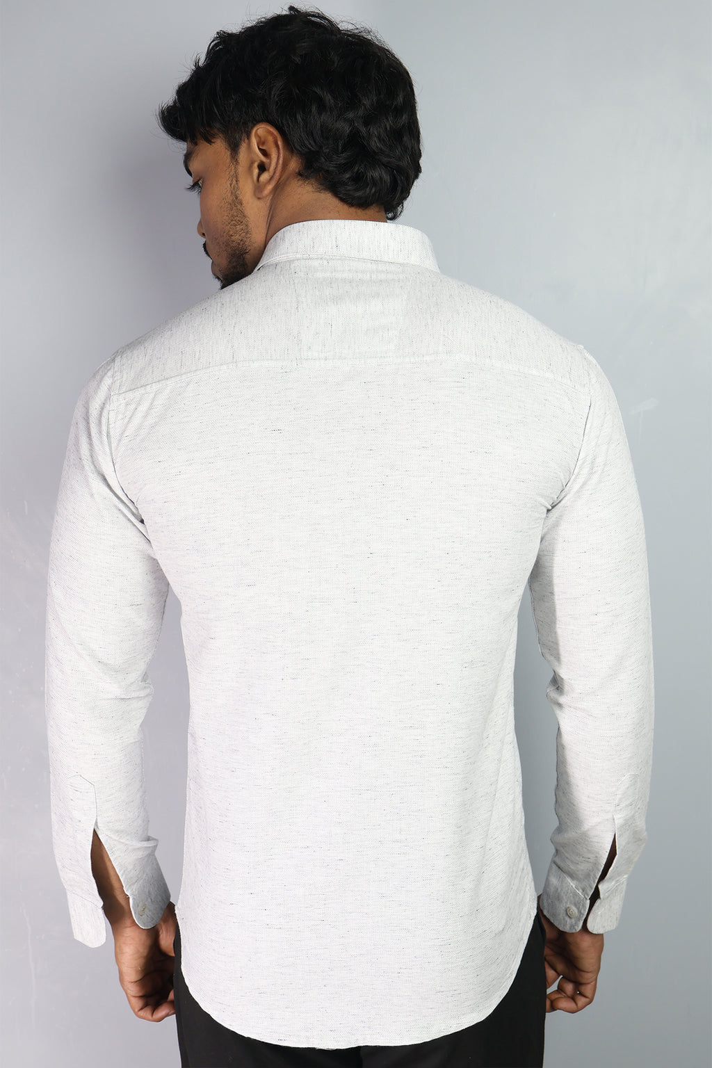 KED  S LIGHT GRAY | SLIM FIT PREMIUM POLO NECK CASUAL SHIRT | ORIGENS