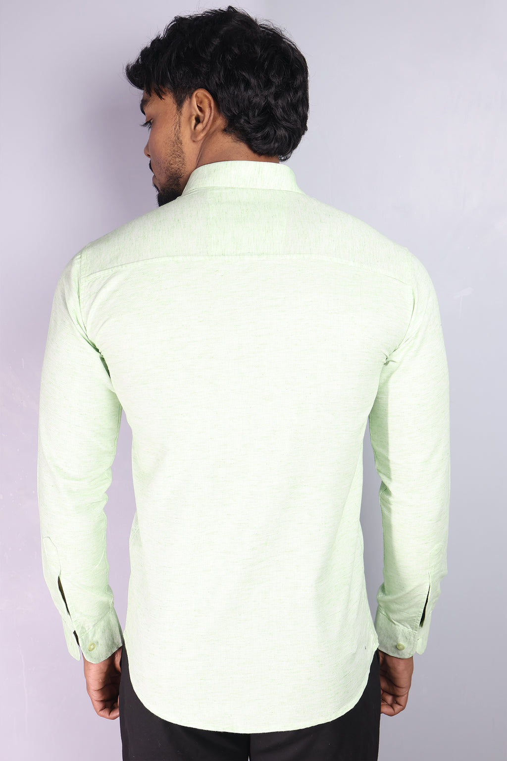 KED  S PARROT GREEN | SLIM FIT PREMIUM POLO NECK CASUAL SHIRT | ORIGENS