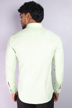 KED  S PARROT GREEN | SLIM FIT PREMIUM POLO NECK CASUAL SHIRT | ORIGENS