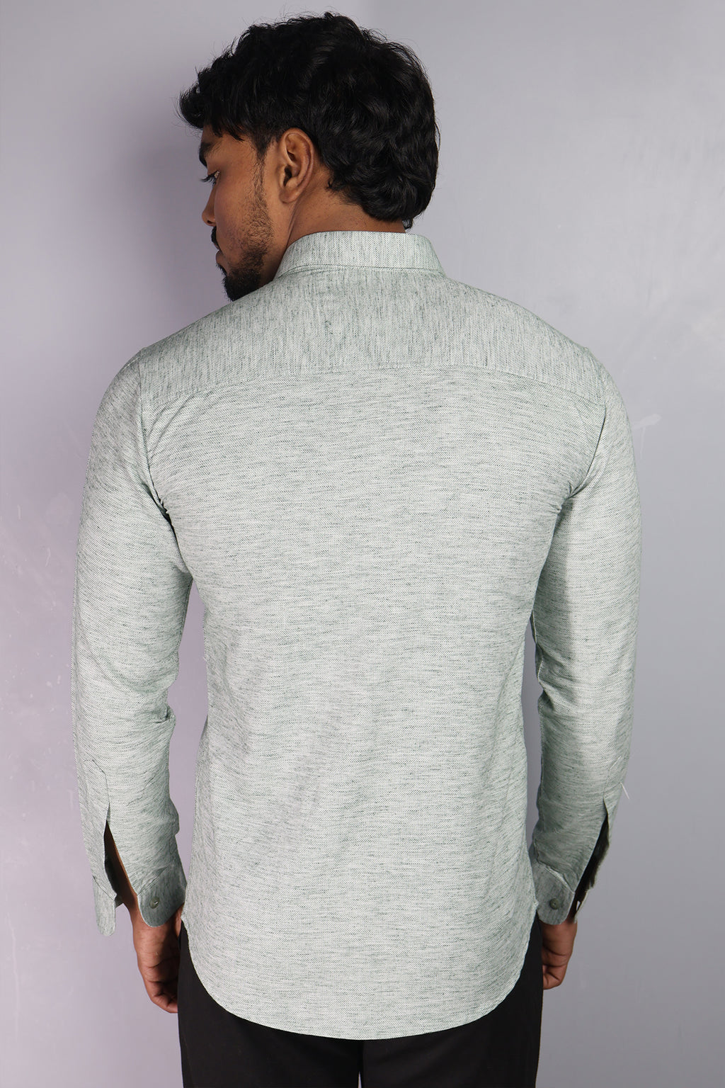 KED GREEN | SLIM FIT PREMIUM POLO NECK CASUAL SHIRT | ORIGENS