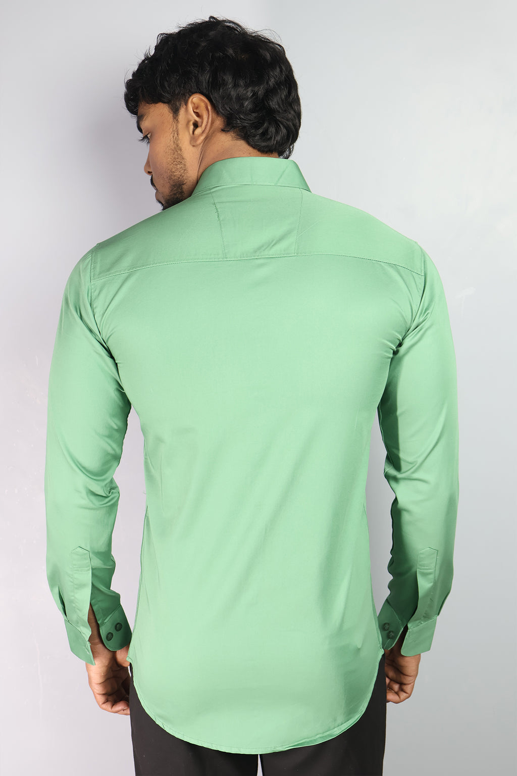 STAN  S PARROT GREEN | SLIM FIT PREMIUM POLO NECK CASUAL SHIRT | ORIGENS