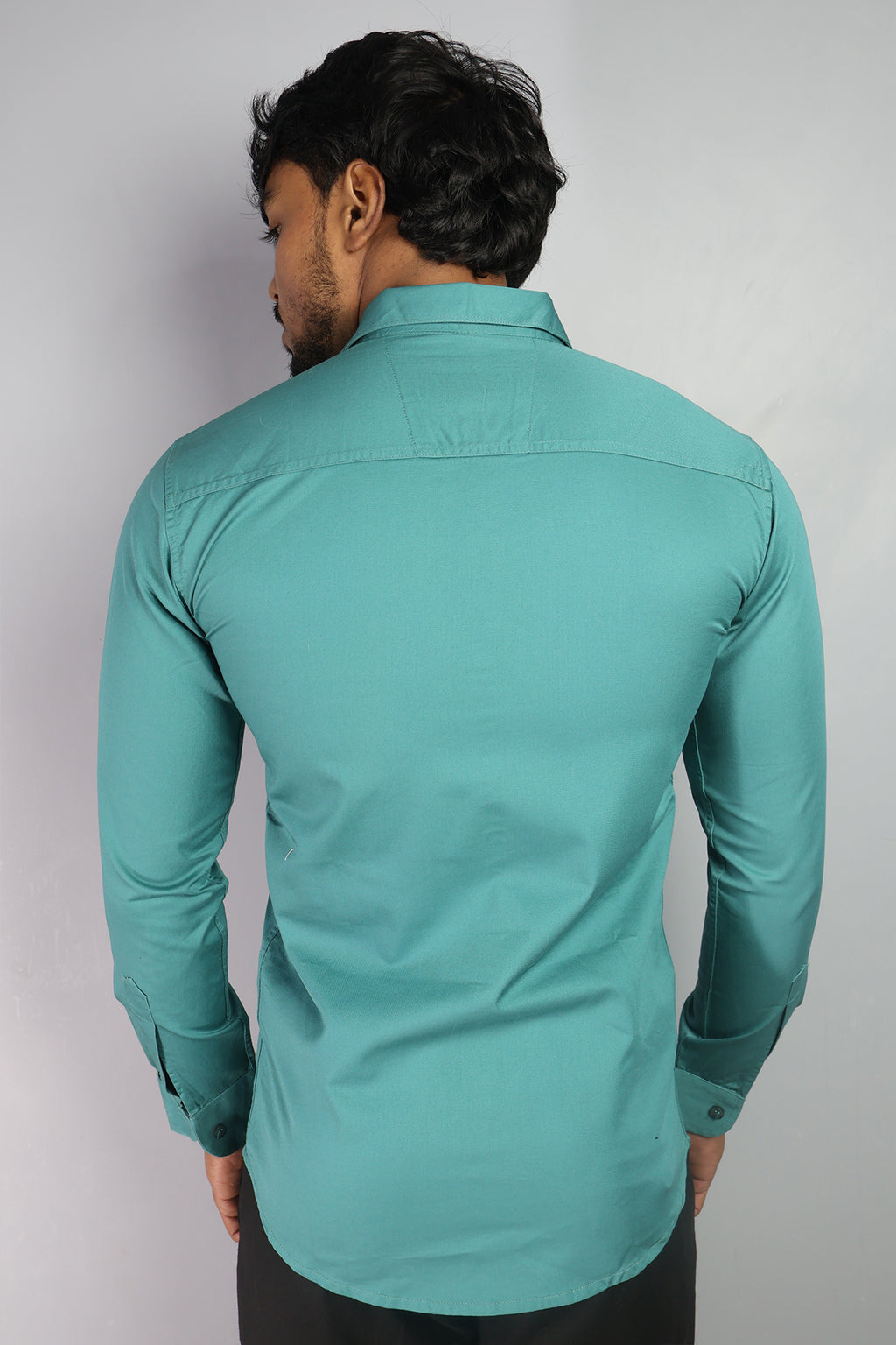 TWEE TEAL | SLIM FIT PREMIUM POLO NECK CASUAL SHIRT | ORIGENS