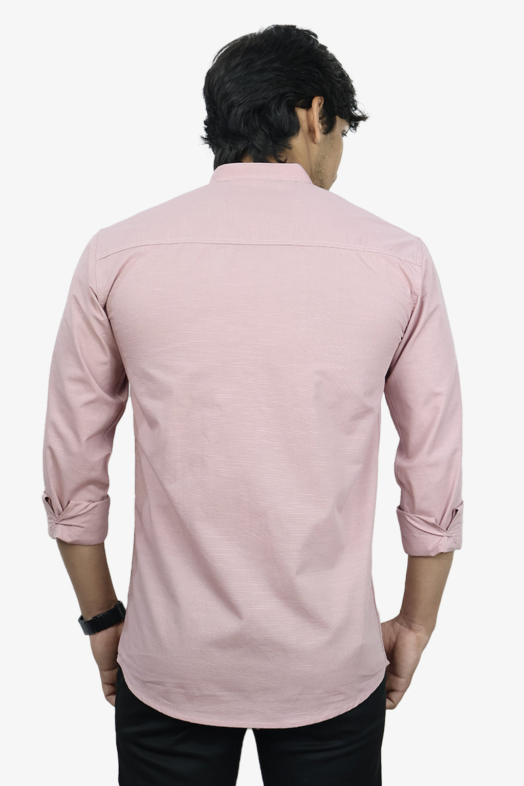 LUKE PEACH | SLIM FIT PREMIUM MANDARIN COLLAR CASUAL SHIRT | ORIGENS
