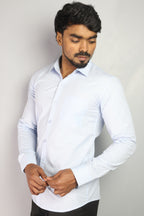 LIN  S SKY BLUE | SLIM FIT PREMIUM POLO NECK CASUAL SHIRT | ORIGENS