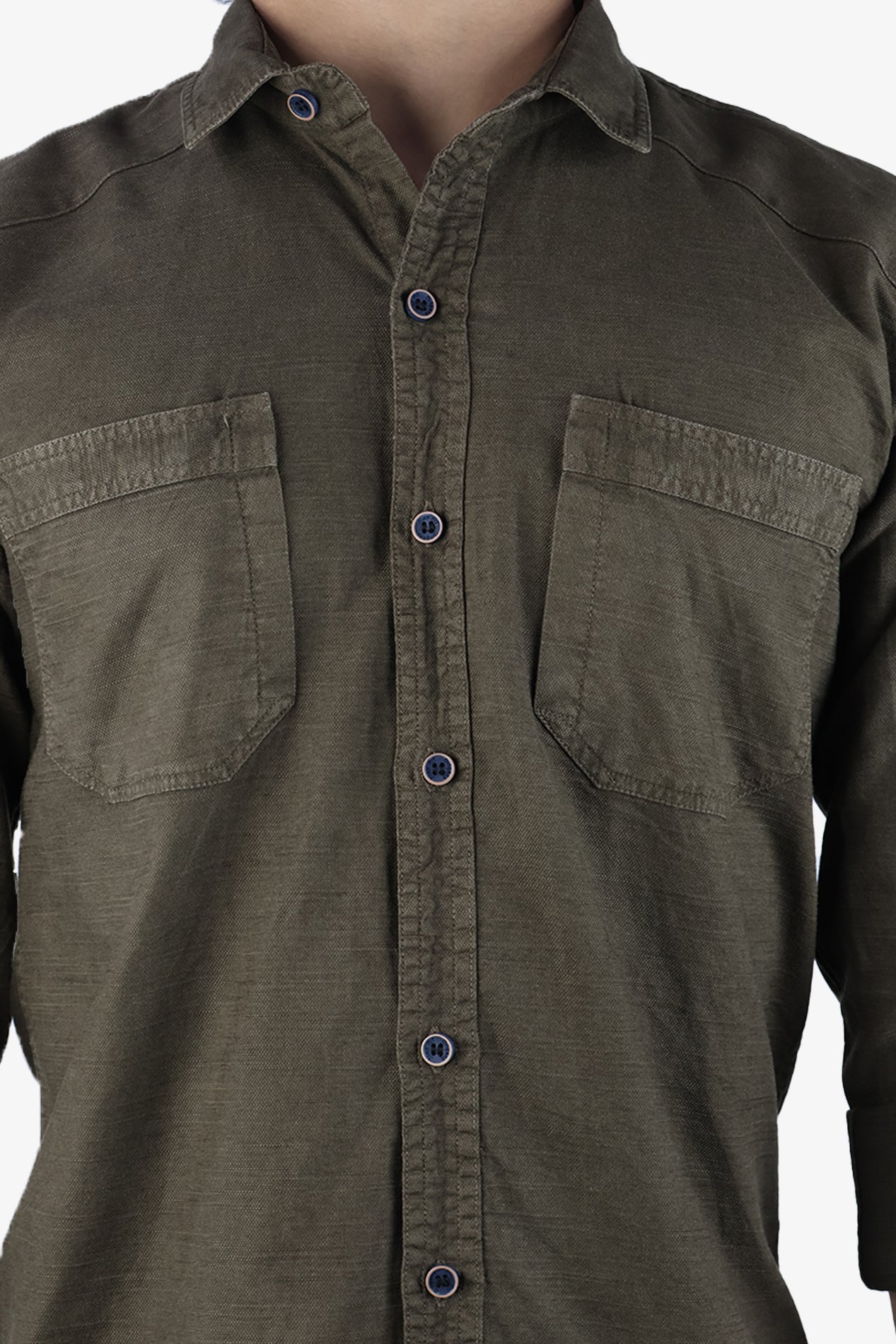 ROXX DARK BROWN | SLIM FIT PREMIUM POLO NECK CASUAL SHIRT | ORIGENS