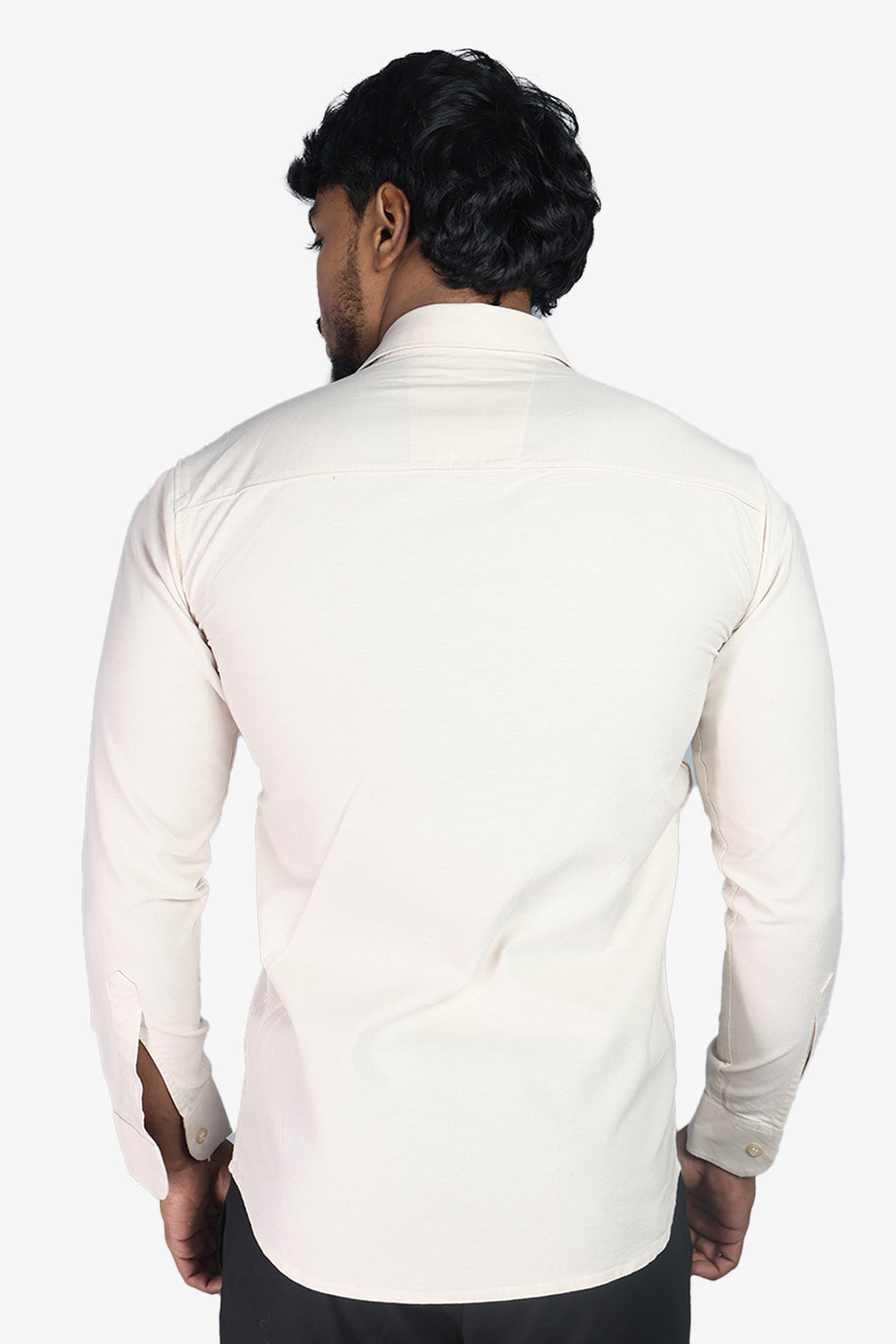 ORD CREAM | SLIM FIT PREMIUM POLO NECK CASUAL SHIRT | ORIGENS