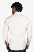 ORD CREAM | SLIM FIT PREMIUM POLO NECK CASUAL SHIRT | ORIGENS
