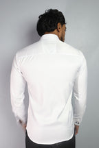 SEEK  S WHITE | SLIM FIT PREMIUM POLO NECK CASUAL SHIRT | ORIGENS
