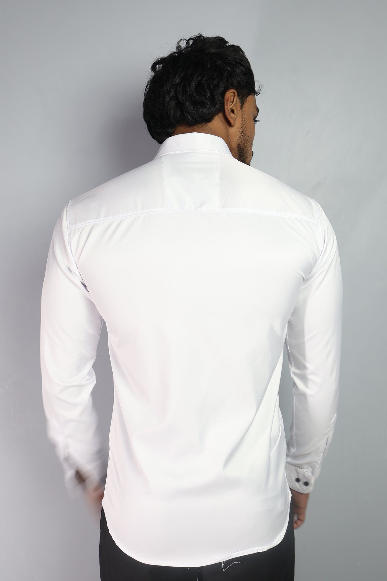 SEEK  S WHITE | SLIM FIT PREMIUM POLO NECK CASUAL SHIRT | ORIGENS