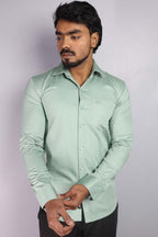 TWEE  S PASTEL GREEN | SLIM FIT PREMIUM POLO NECK CASUAL SHIRT | ORIGENS