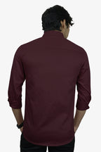 TWEE WINE | SLIM FIT PREMIUM POLO NECK CASUAL SHIRT | ORIGENS