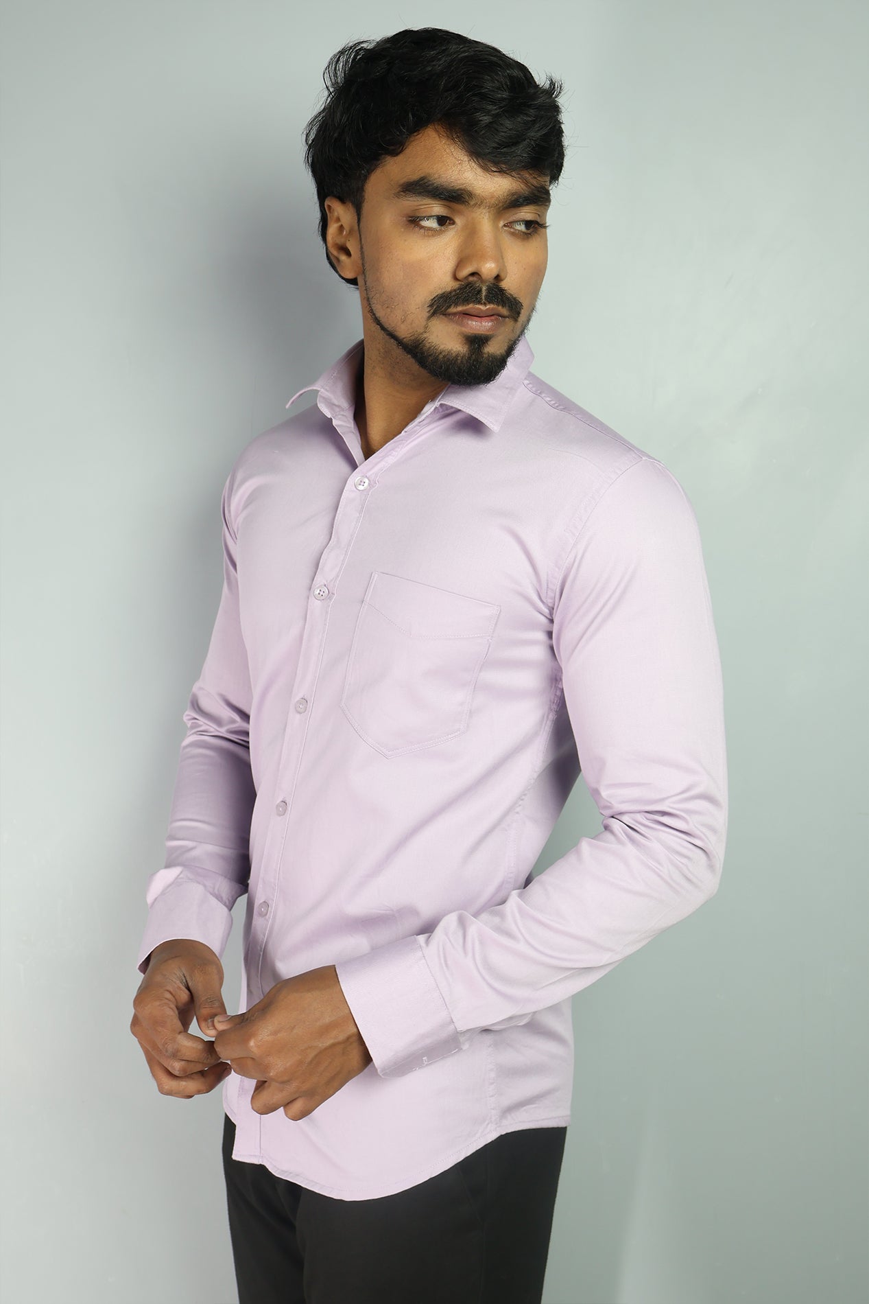 TWEE LIGHT MAGENTA PINK | SLIM FIT PREMIUM POLO NECK CASUAL SHIRT | ORIGENS