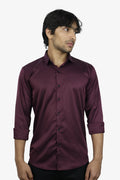 SEEK WINE | SLIM FIT PREMIUM POLO NECK CASUAL SHIRT | ORIGENS