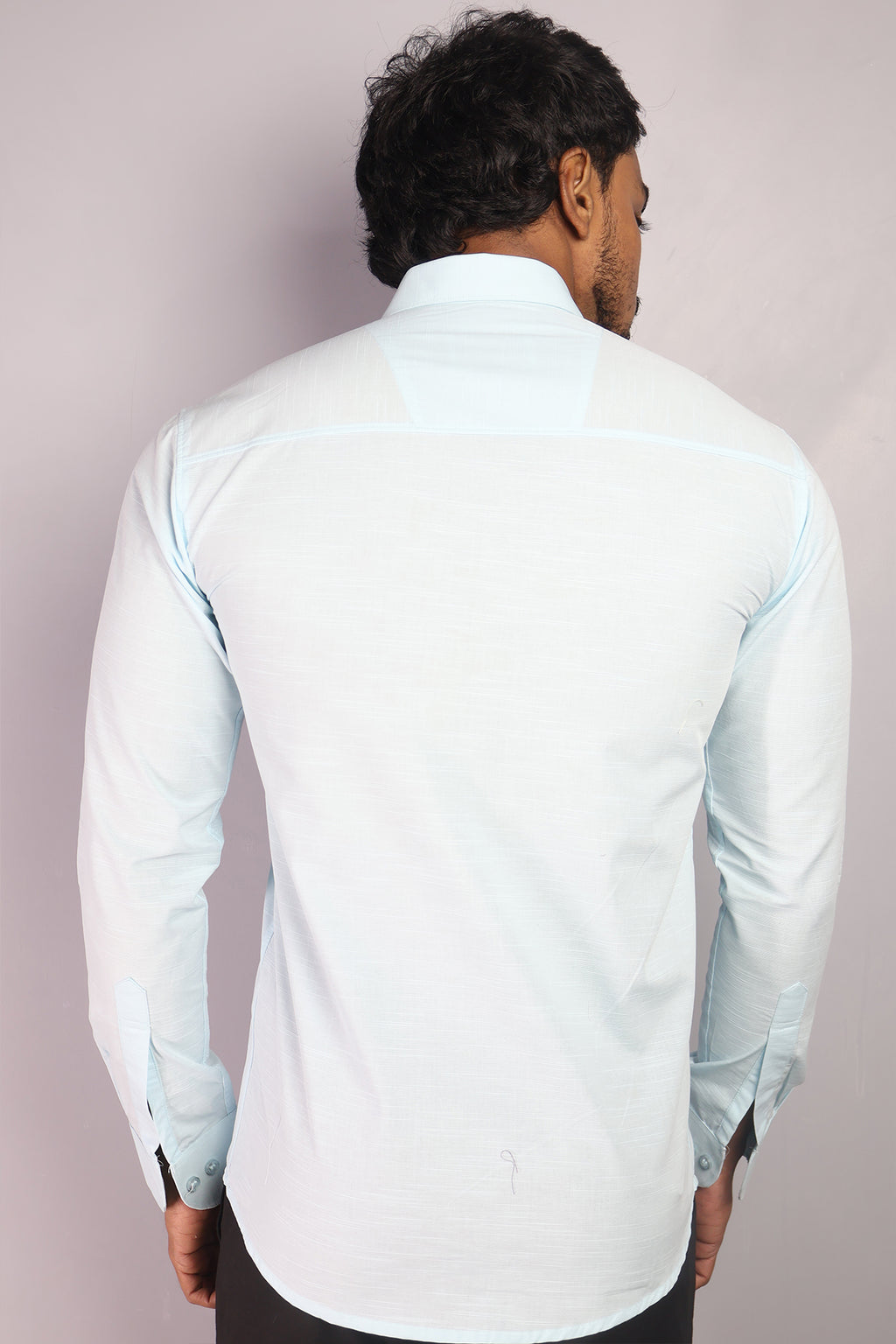 LIN  S SEA GREEN | SLIM FIT PREMIUM POLO NECK CASUAL SHIRT | ORIGENS