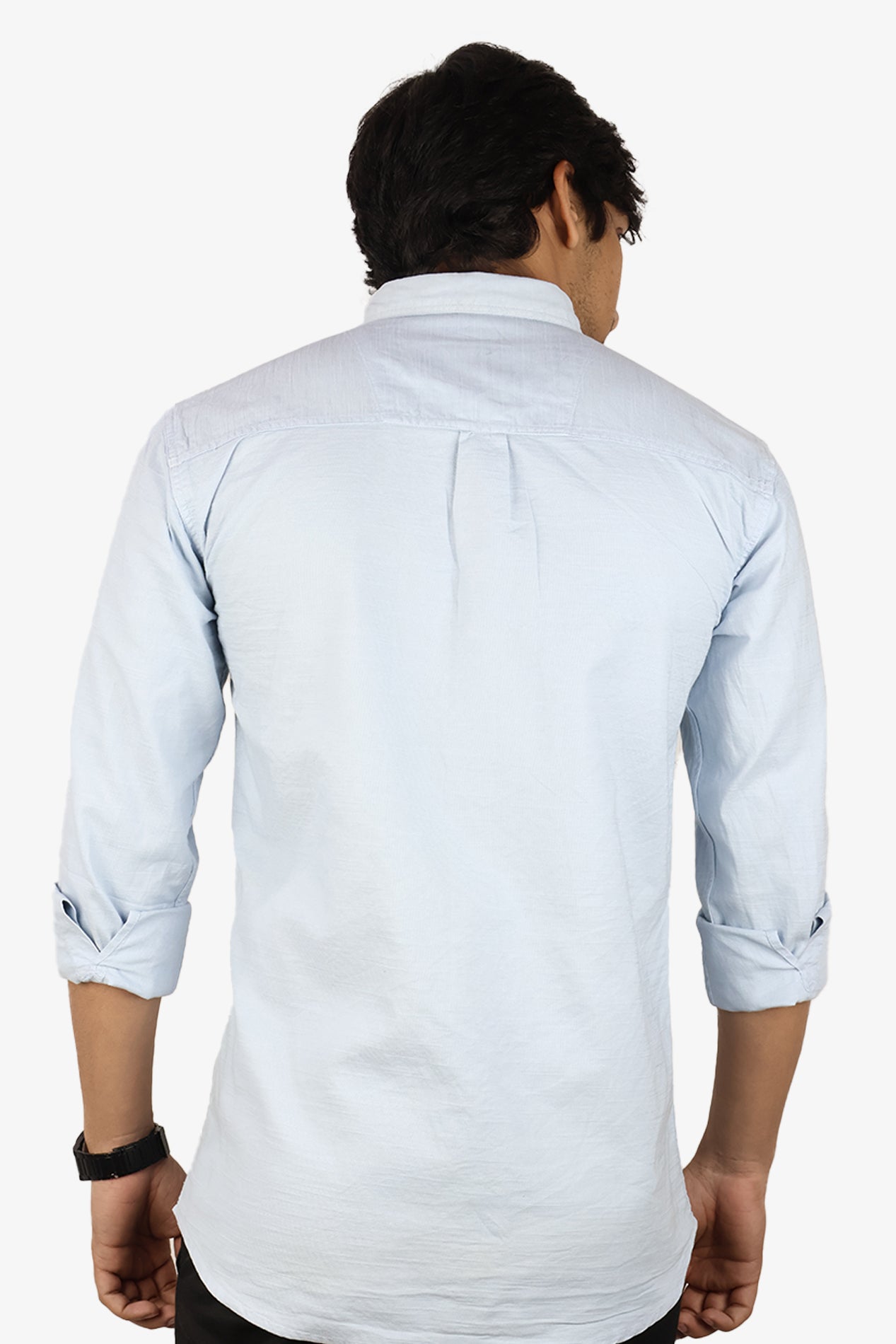 ROXX  S BLUE | SLIM FIT PREMIUM POLO NECK CASUAL SHIRT | ORIGENS