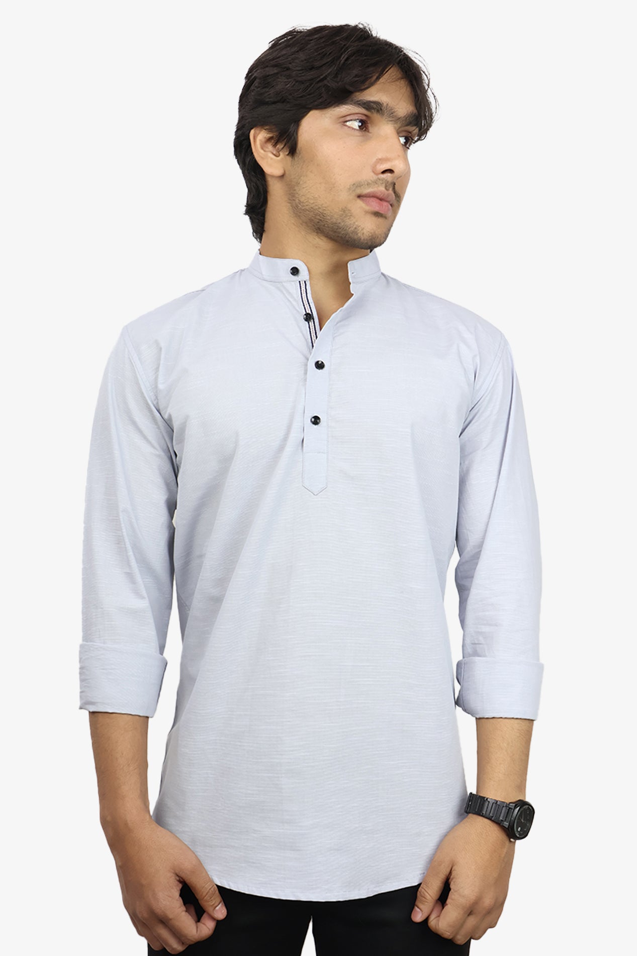 LUKE GRAY | SLIM FIT PREMIUM MANDARIN COLLAR CASUAL SHIRT | ORIGENS