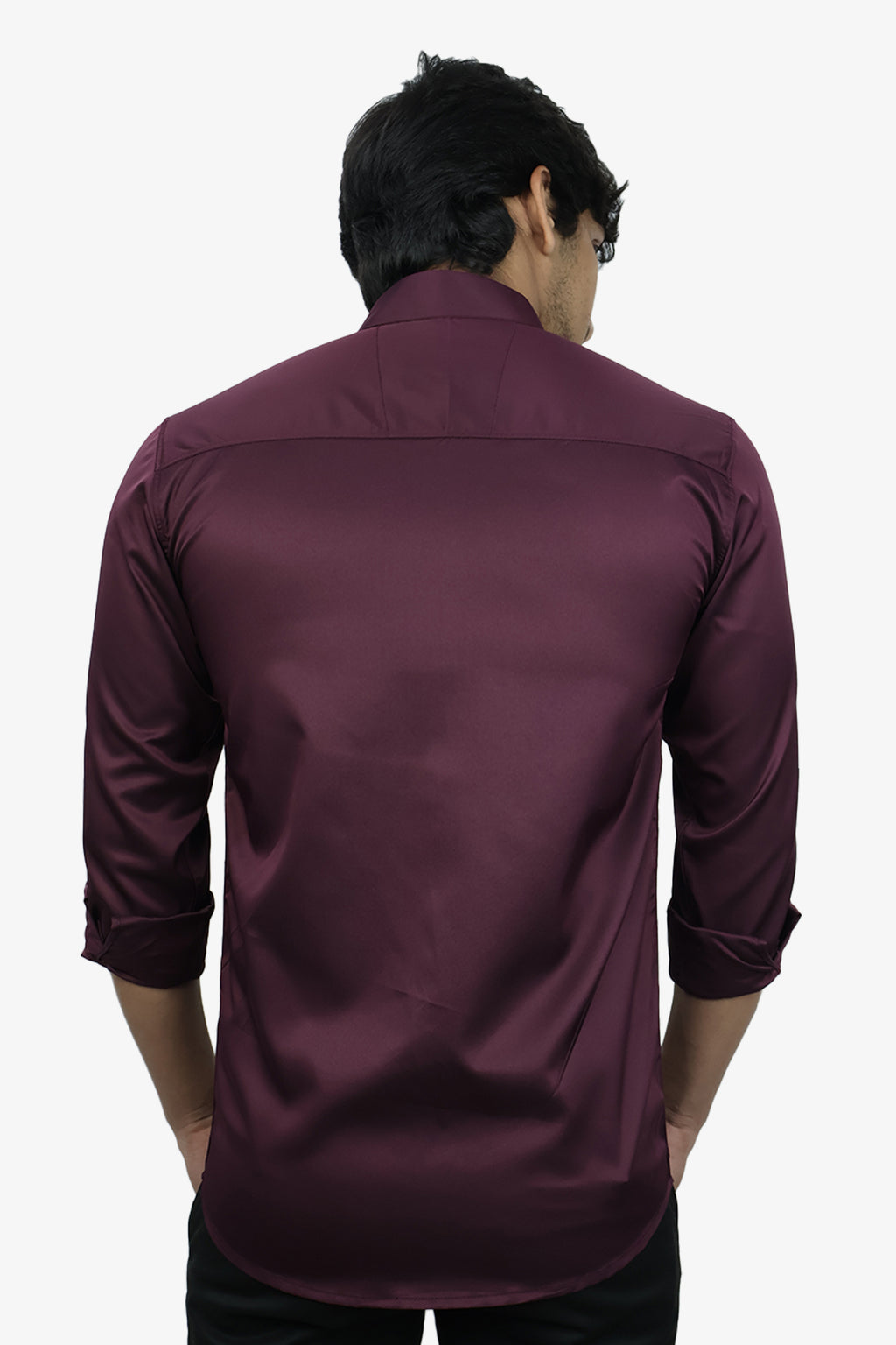 SEEK WINE | SLIM FIT PREMIUM POLO NECK CASUAL SHIRT | ORIGENS