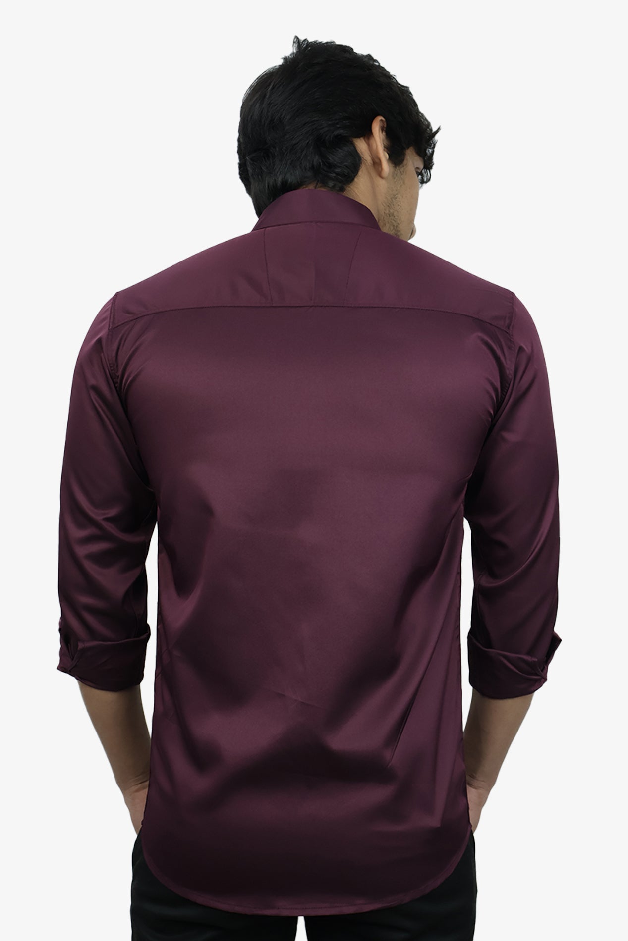 SEEK WINE | SLIM FIT PREMIUM POLO NECK CASUAL SHIRT | ORIGENS