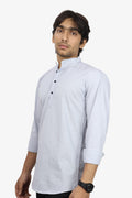 LUKE  S GRAY | SLIM FIT PREMIUM MANDARIN COLLAR CASUAL SHIRT | ORIGENS
