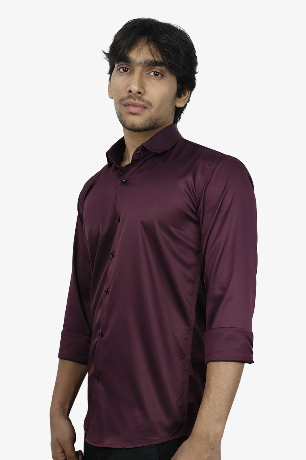 SEEK WINE | SLIM FIT PREMIUM POLO NECK CASUAL SHIRT | ORIGENS