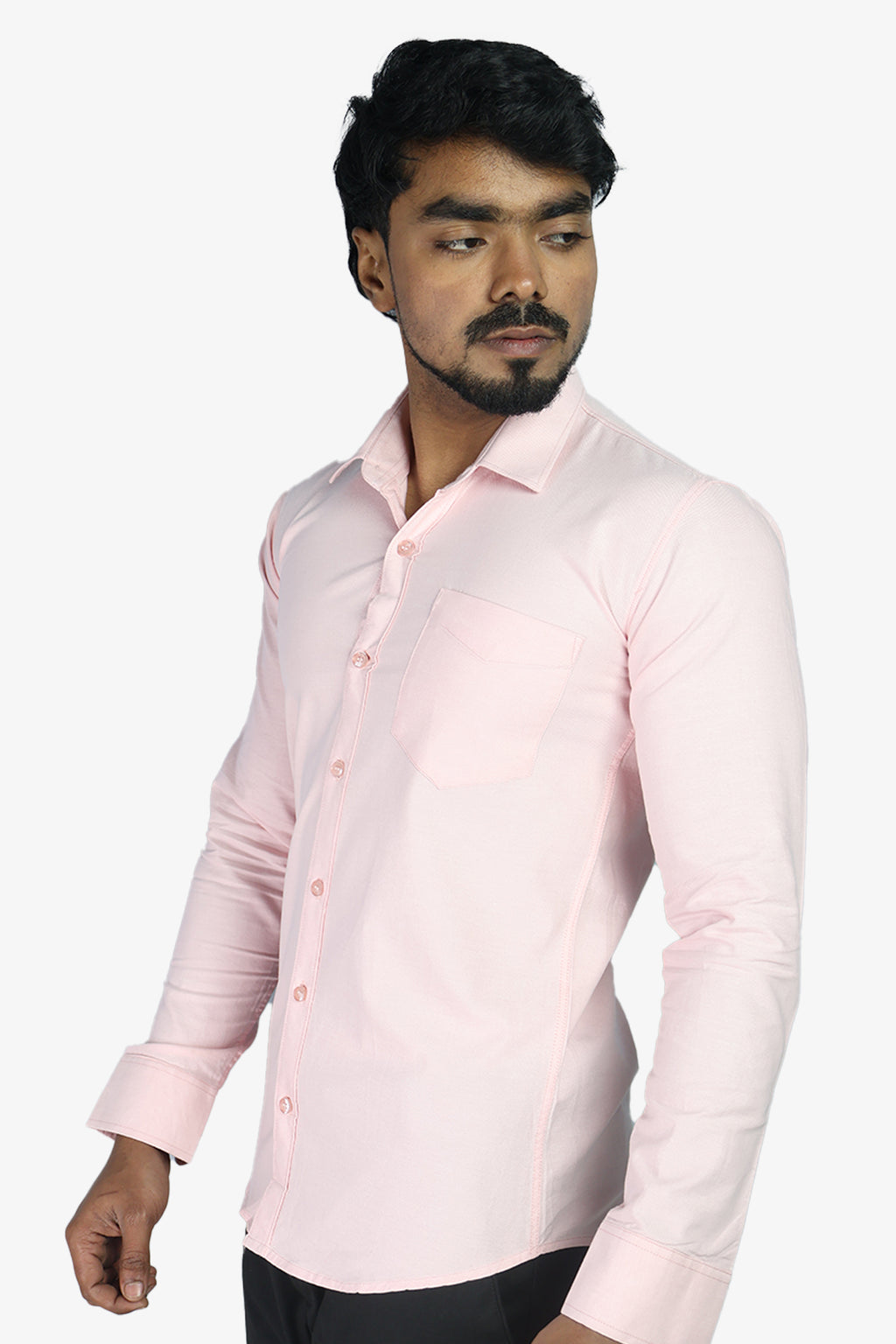 ORD PEACH | SLIM FIT PREMIUM POLO NECK CASUAL SHIRT | ORIGENS