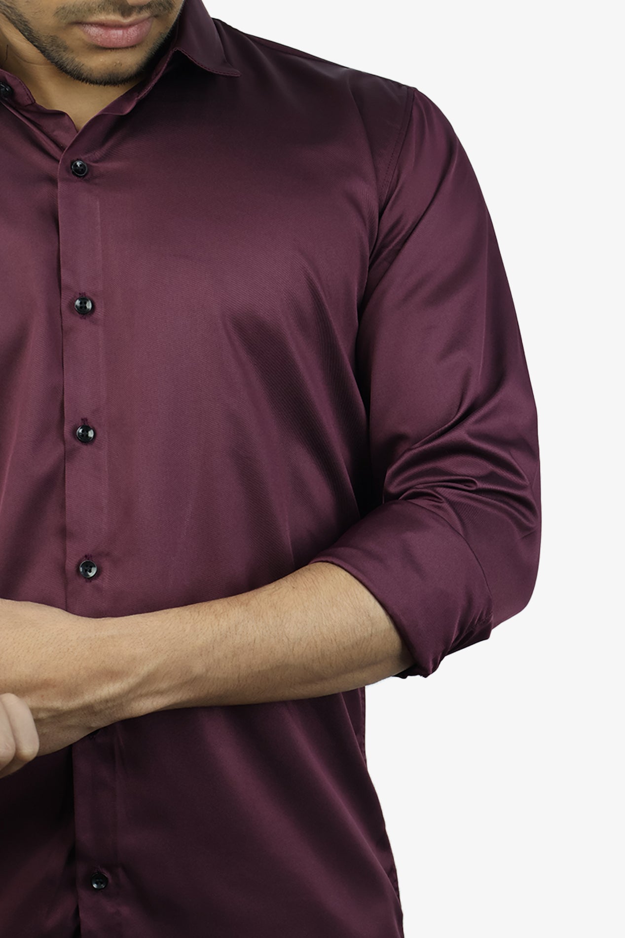 SEEK WINE | SLIM FIT PREMIUM POLO NECK CASUAL SHIRT | ORIGENS