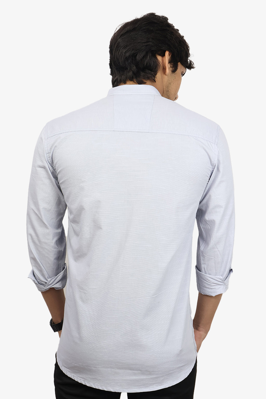 LUKE GRAY | SLIM FIT PREMIUM MANDARIN COLLAR CASUAL SHIRT | ORIGENS