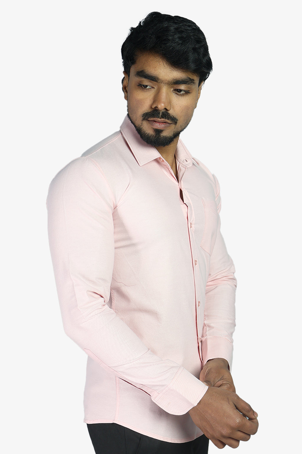 ORD PEACH | SLIM FIT PREMIUM POLO NECK CASUAL SHIRT | ORIGENS