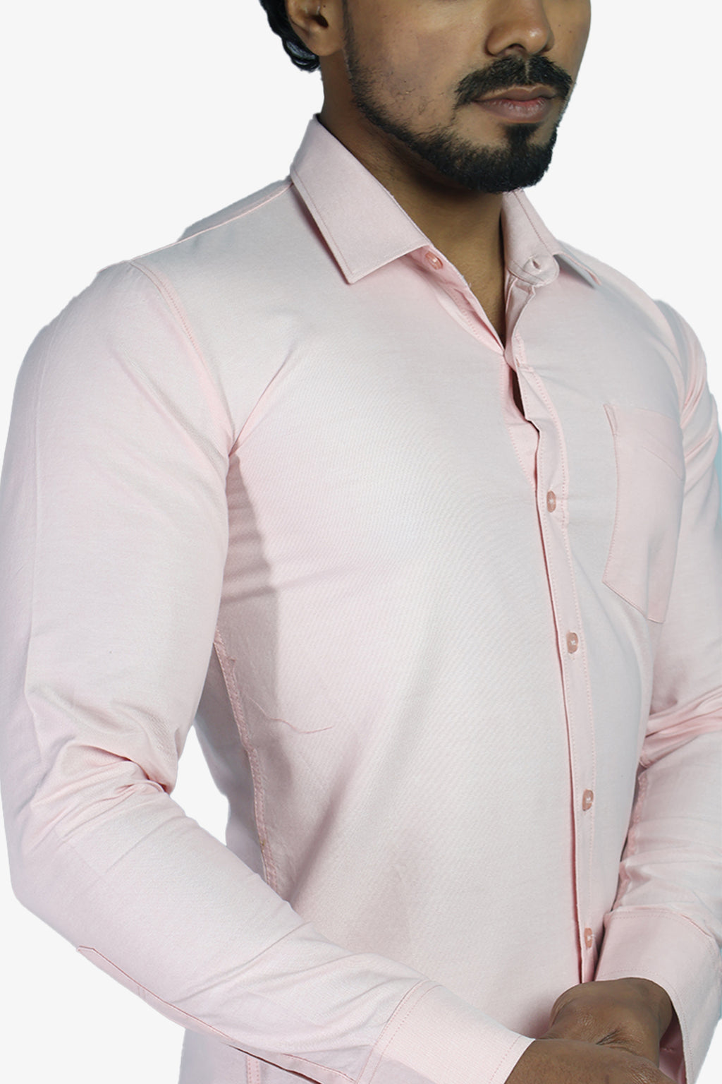 ORD PEACH | SLIM FIT PREMIUM POLO NECK CASUAL SHIRT | ORIGENS