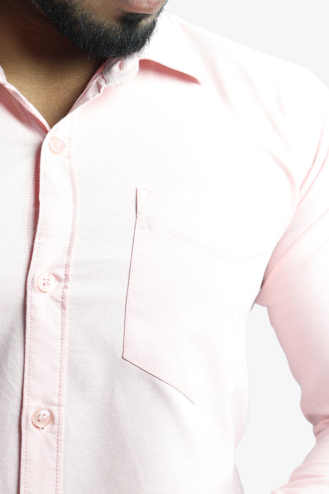 ORD PEACH | SLIM FIT PREMIUM POLO NECK CASUAL SHIRT | ORIGENS