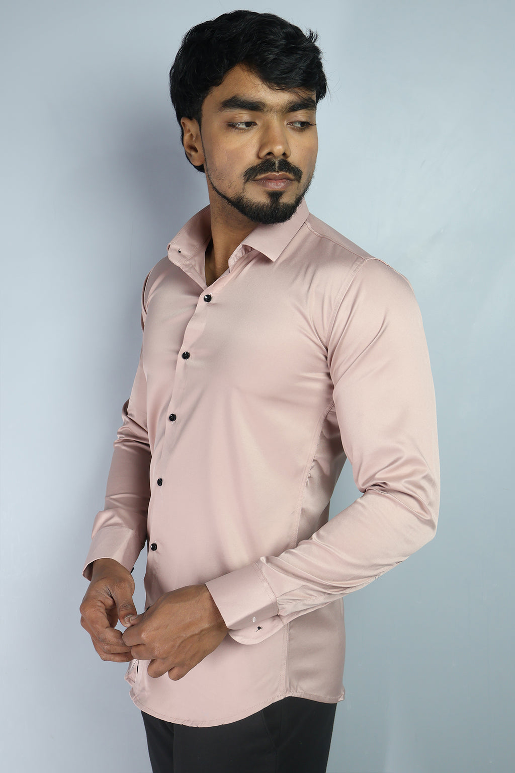 SEEK  S PEACH | SLIM FIT PREMIUM POLO NECK CASUAL SHIRT | ORIGENS