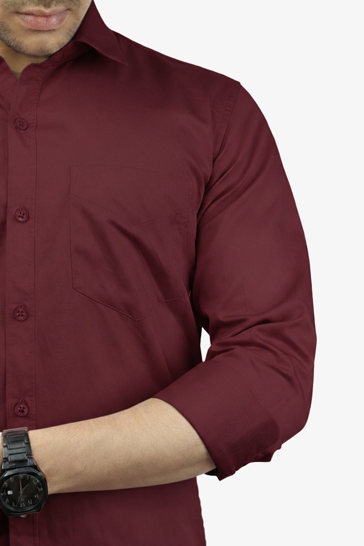 TWEE WINE | SLIM FIT PREMIUM POLO NECK CASUAL SHIRT | ORIGENS