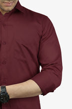 TWEE  S WINE | SLIM FIT PREMIUM POLO NECK CASUAL SHIRT | ORIGENS