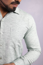 KED GREEN | SLIM FIT PREMIUM POLO NECK CASUAL SHIRT | ORIGENS