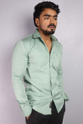 TWEE PASTEL GREEN | SLIM FIT PREMIUM POLO NECK CASUAL SHIRT | ORIGENS