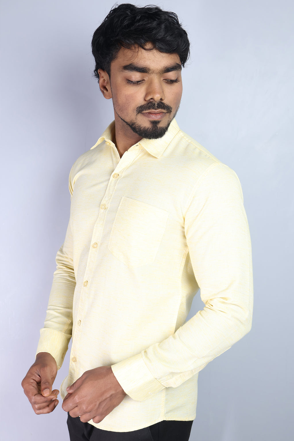 KED  S LEMON | SLIM FIT PREMIUM POLO NECK CASUAL SHIRT | ORIGENS