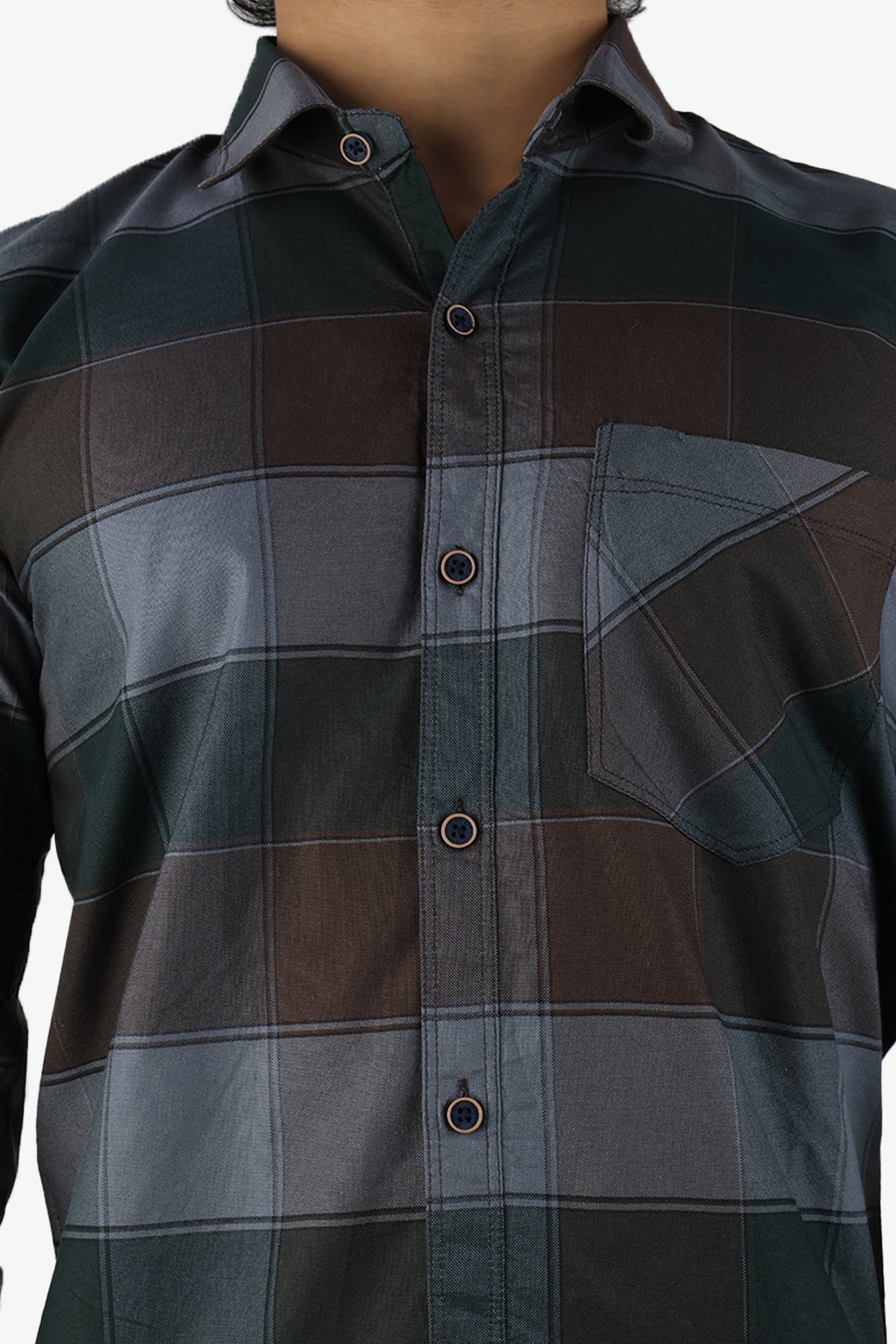 ORDC 2 BROWN DARK | SLIM FIT PREMIUM POLO NECK CASUAL SHIRT | ORIGENS