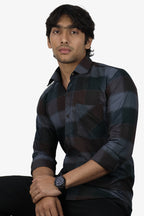 ORDC 2 BROWN DARK | SLIM FIT PREMIUM POLO NECK CASUAL SHIRT | ORIGENS