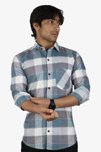 ORDC 2 TEAL PURPLE | SLIM FIT PREMIUM POLO NECK CASUAL SHIRT | ORIGENS