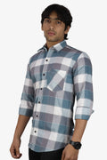 ORDC 2 TEAL PURPLE | SLIM FIT PREMIUM POLO NECK CASUAL SHIRT | ORIGENS