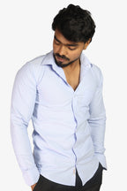 ORD SKY BLUE | SLIM FIT PREMIUM POLO NECK CASUAL SHIRT | ORIGENS