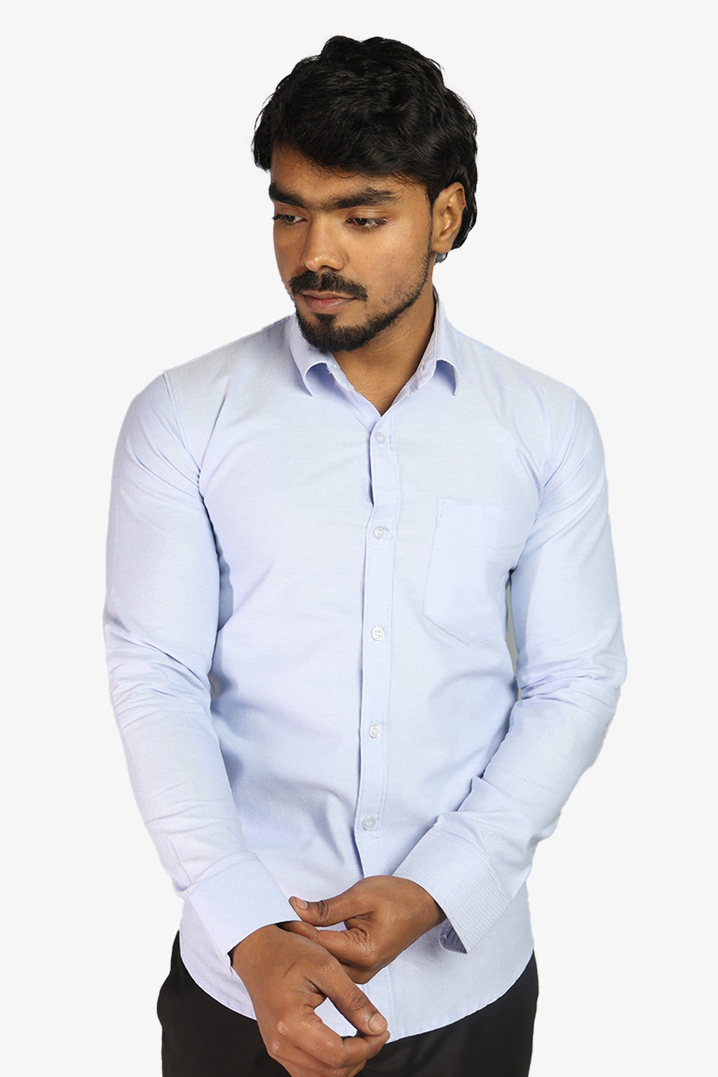 ORD SKY BLUE | SLIM FIT PREMIUM POLO NECK CASUAL SHIRT | ORIGENS