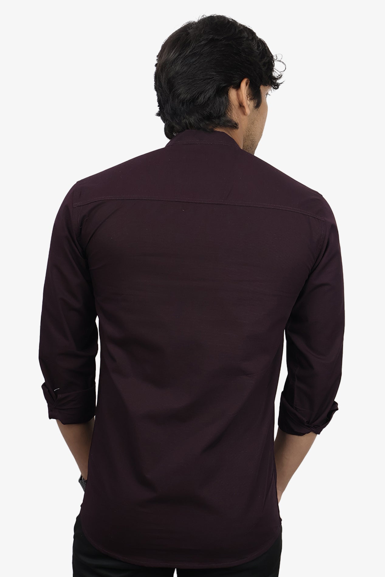 LUKE  S WINE | SLIM FIT PREMIUM MANDARIN COLLAR CASUAL SHIRT | ORIGENS