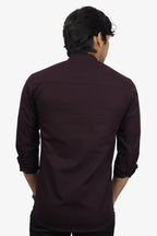 LUKE WINE | SLIM FIT PREMIUM MANDARIN COLLAR CASUAL SHIRT | ORIGENS