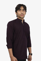 LUKE WINE | SLIM FIT PREMIUM MANDARIN COLLAR CASUAL SHIRT | ORIGENS