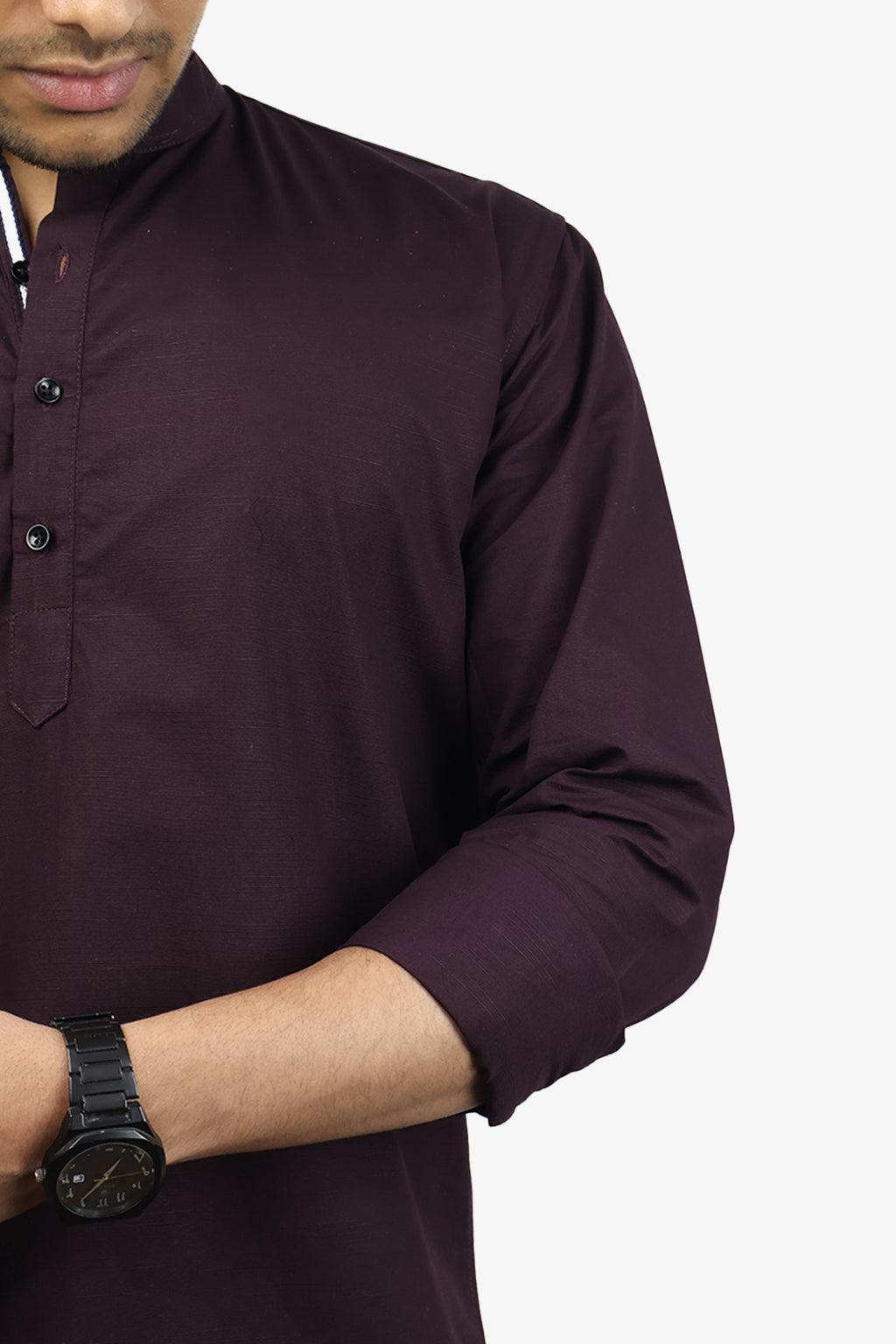 LUKE WINE | SLIM FIT PREMIUM MANDARIN COLLAR CASUAL SHIRT | ORIGENS