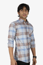ORDC 2 GRAY BLUE | SLIM FIT PREMIUM POLO NECK CASUAL SHIRT | ORIGENS