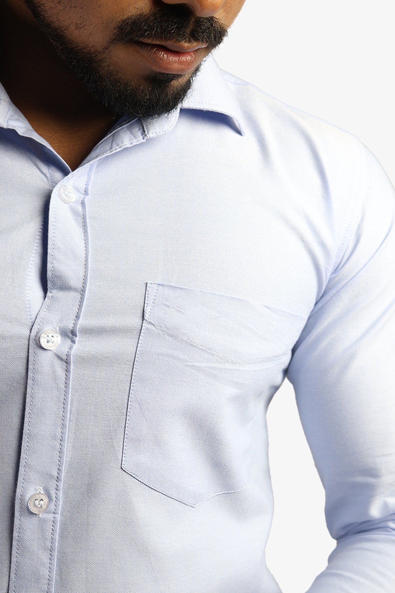 ORD SKY BLUE | SLIM FIT PREMIUM POLO NECK CASUAL SHIRT | ORIGENS
