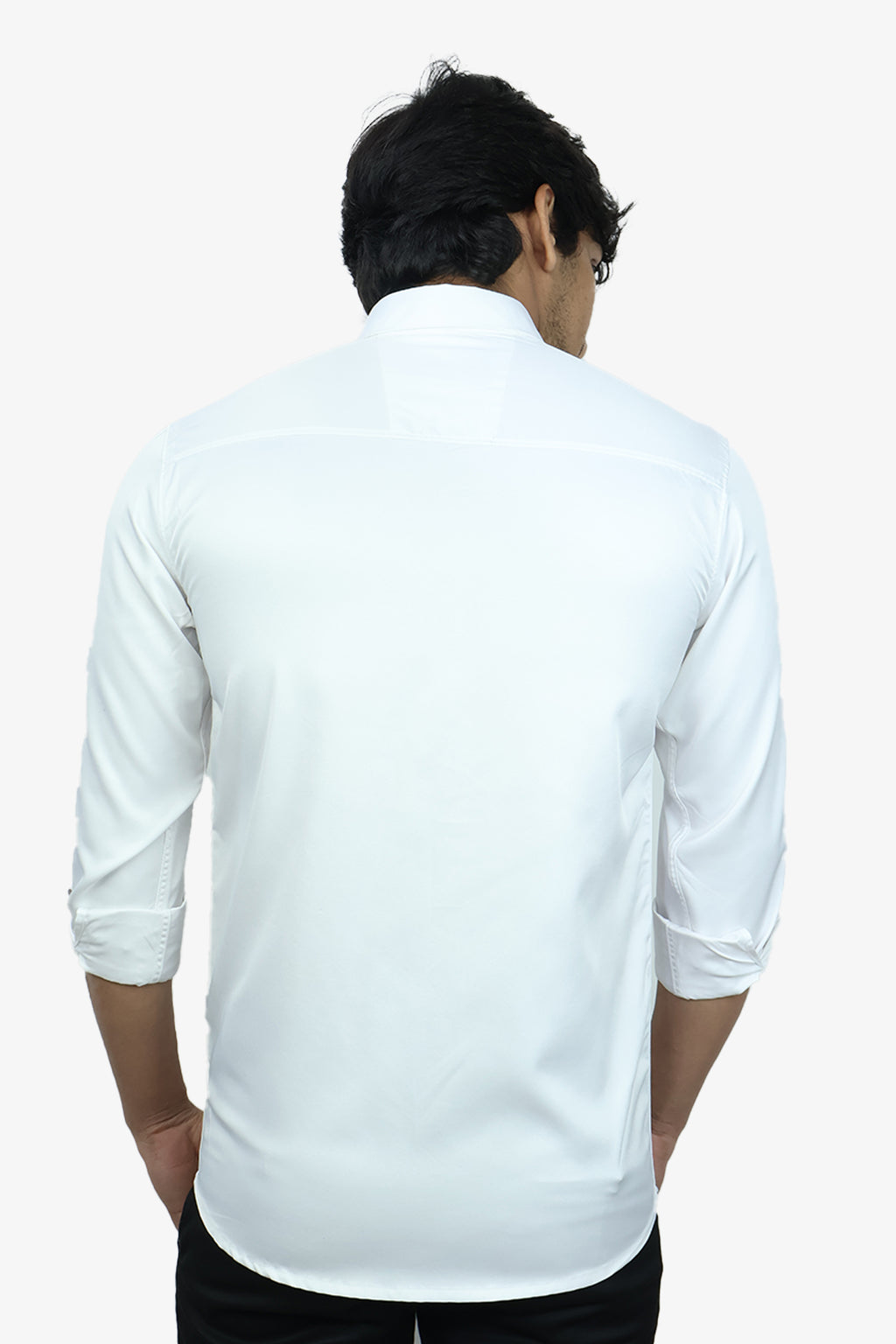 SEEK WHITE | SLIM FIT PREMIUM POLO NECK CASUAL SHIRT | ORIGENS