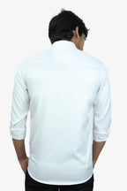 SEEK WHITE | SLIM FIT PREMIUM POLO NECK CASUAL SHIRT | ORIGENS